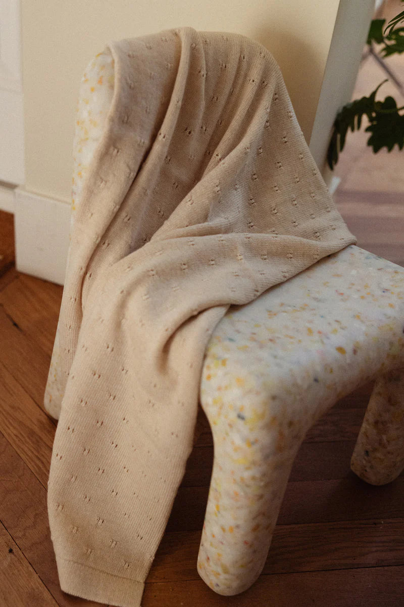 Hvid Blanket Bibi - Oat