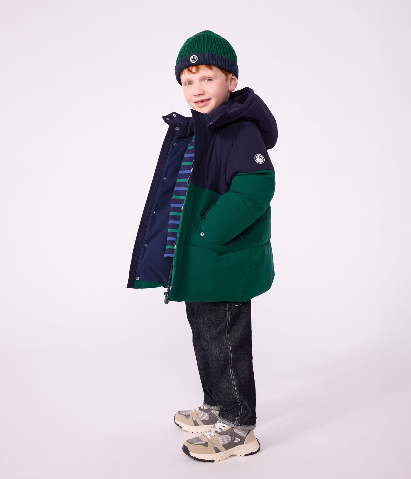 Petit Bateau Gewatteerde Jas - Groen