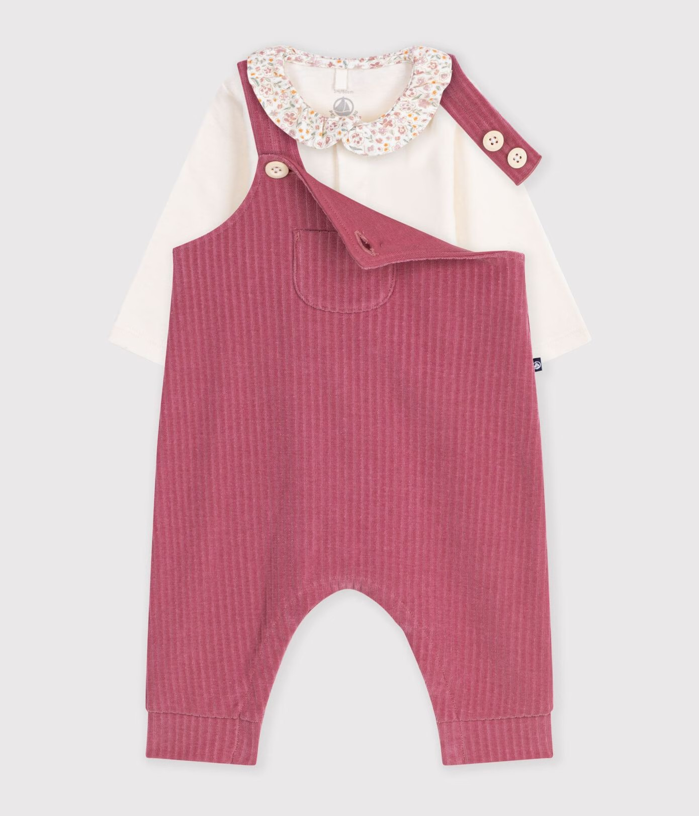 Petit Bateau Tuinbroek Set - Roze