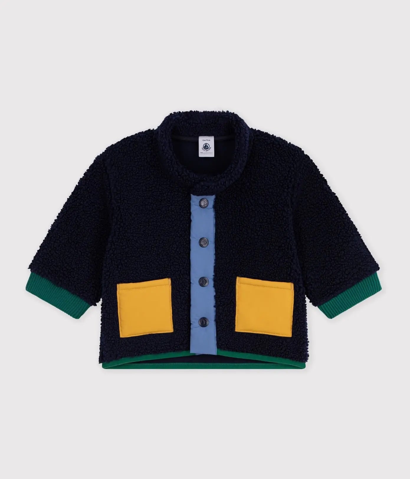 Petit Bateau Sherpa Jas - Blauw