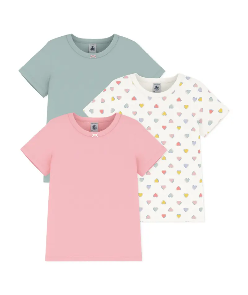 Petit Bateau 3 T-Shirts Korte Mouwen - Multicolor