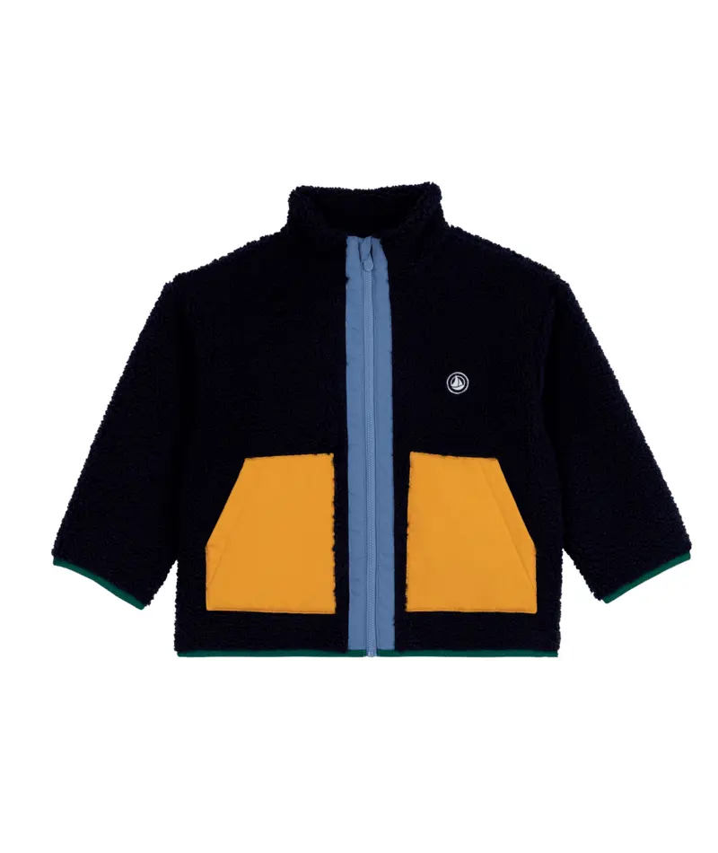 Petit Bateau Sherpa Jas - Blauw