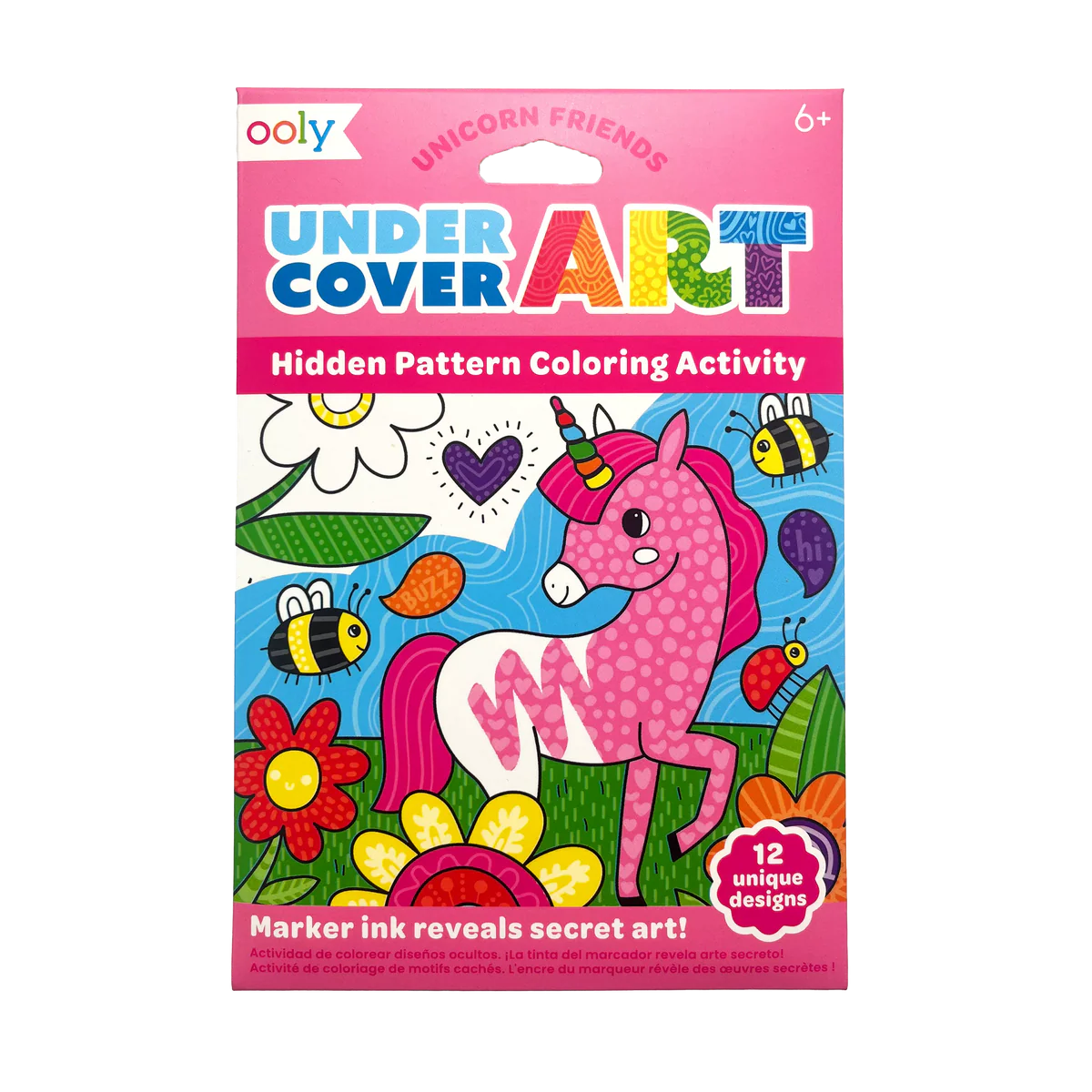ooly Undercover Verborgen Patronen Kleurkaarten – Unicorn Friends (12 stuks)