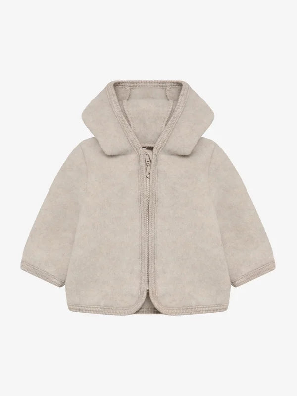 Huttelihut Babyjasje in Merinowol - Beige
