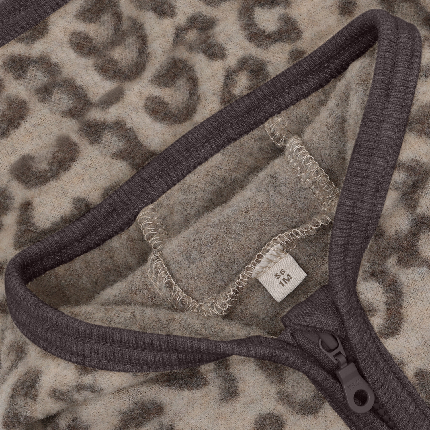 HUTTEliHUT Wollen Fleece Jas Jacquard - Camel Melange