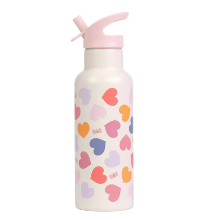 A Little Lovely Company XL Stainless Steel Drinkbus 500ml - Hearts