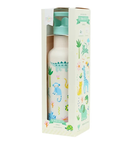 A Little Lovely Company XL Stainless Steel Drinkbus 500ml - Jungle