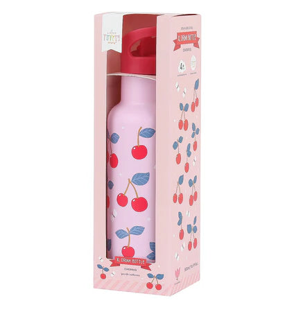 Little Lovely XL Stainless Steel Drinkbus 350ml - Cherries