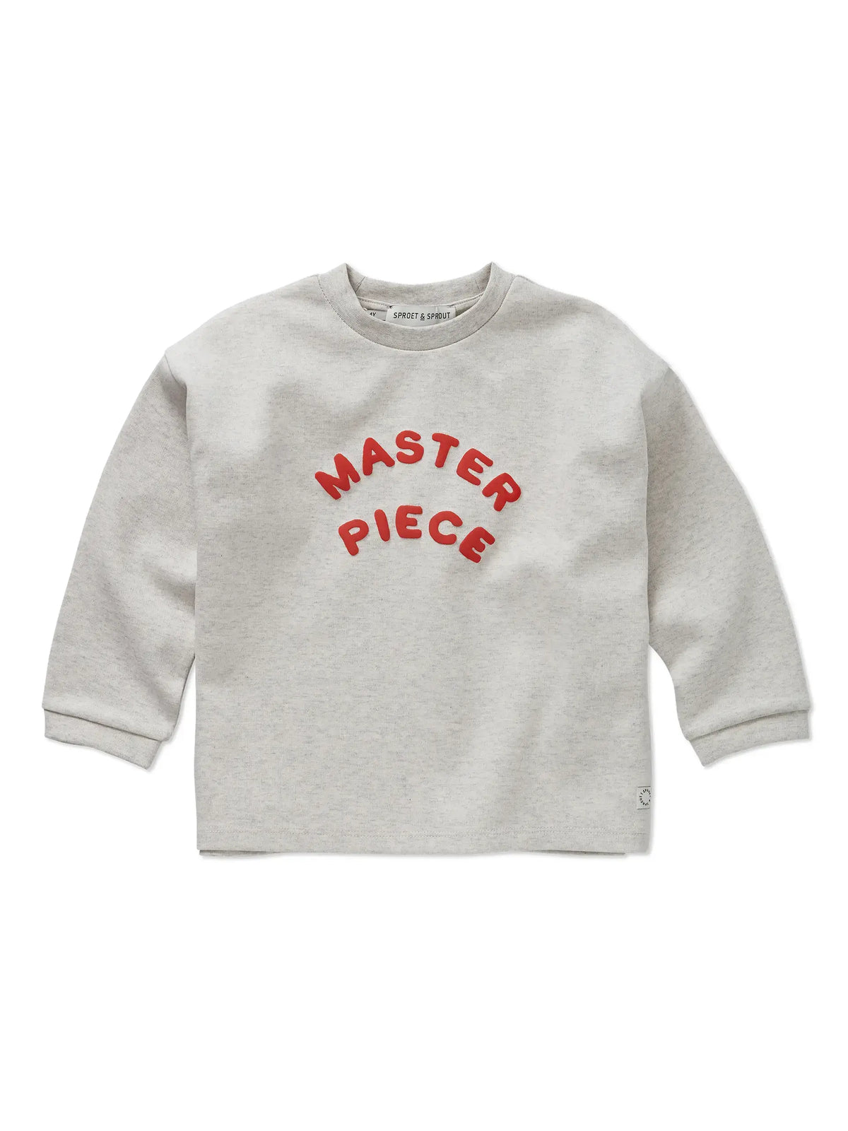 Sproet & Sprout Boxy Sweater Lange Mouwen Master Piece - Light Grey Melee