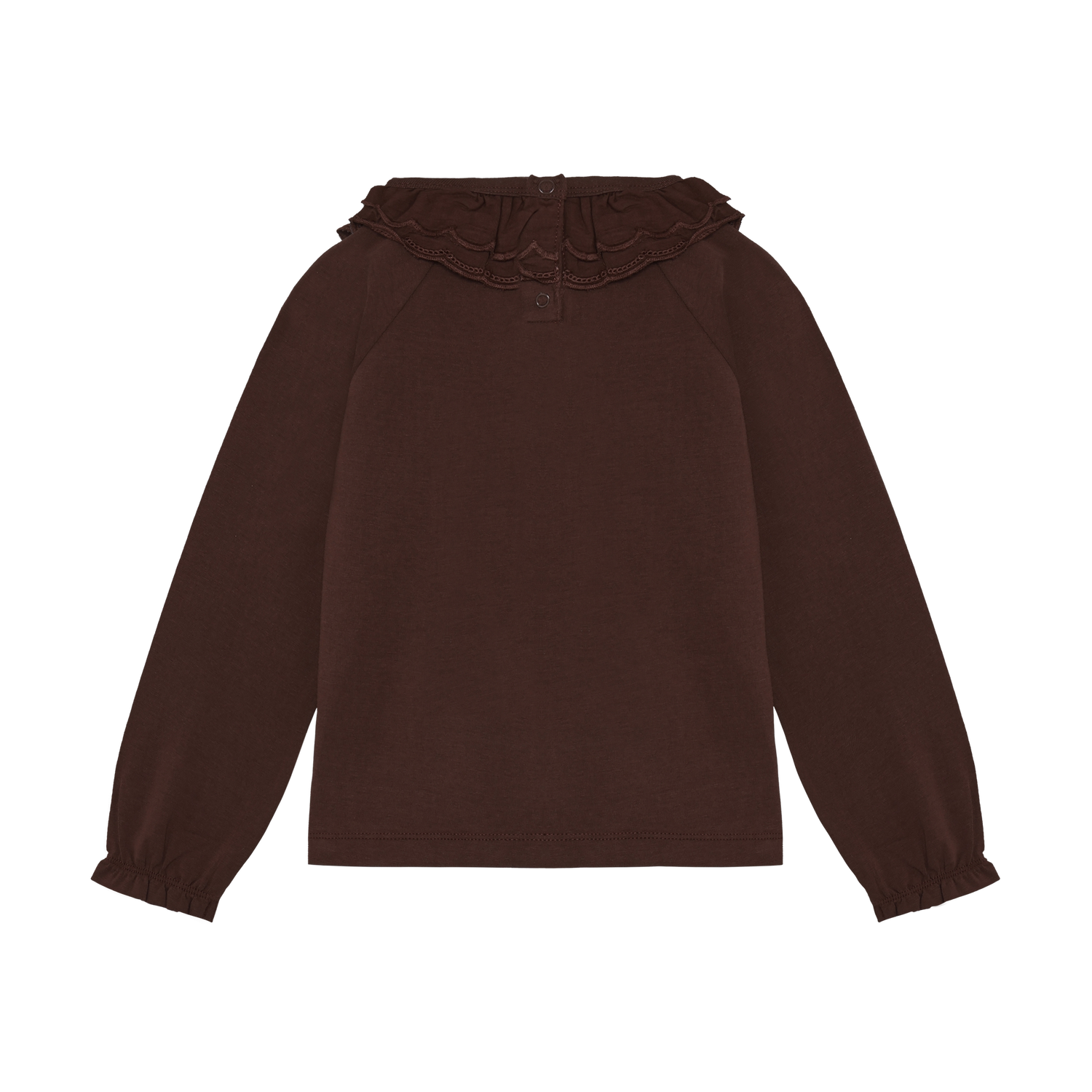 En Fant T-Shirt Lange Mouwen Met Kraag - Deep Mahogany