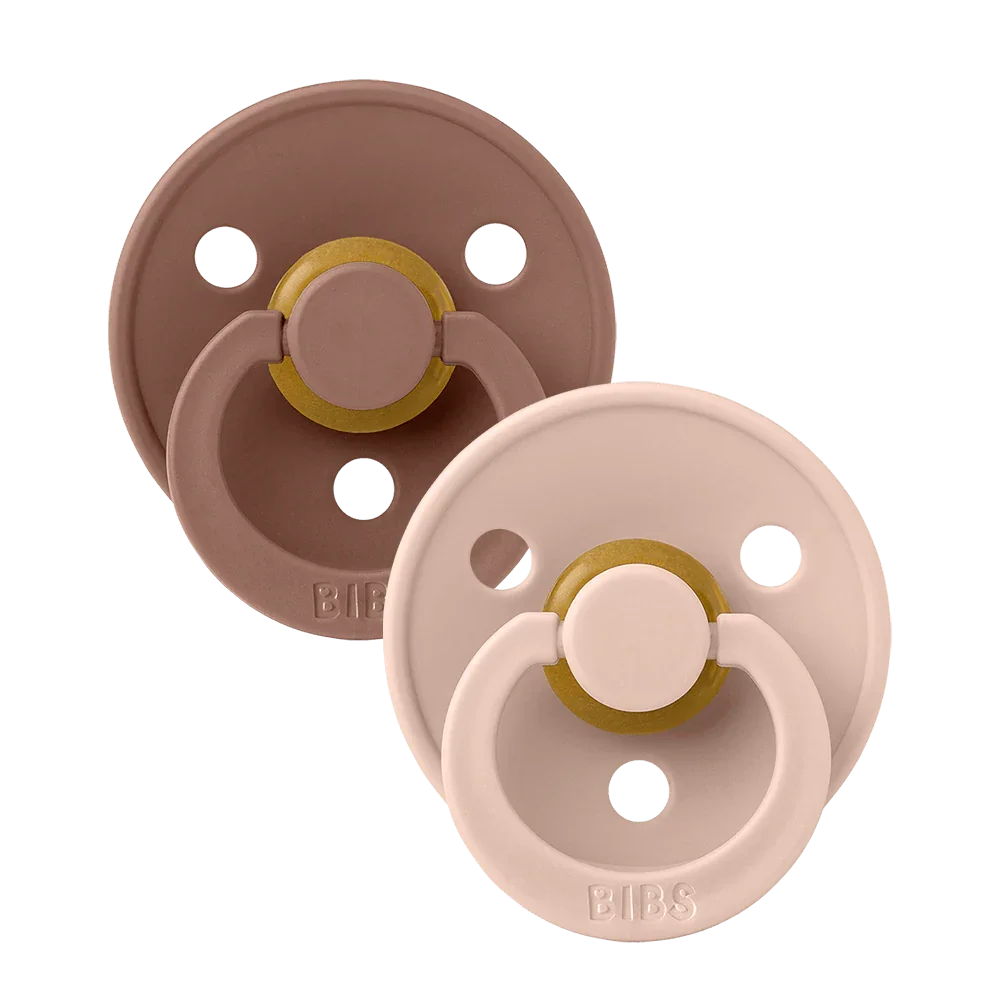 BIBS Fopspeen Rond 2-pack - Woodchuck/Blush