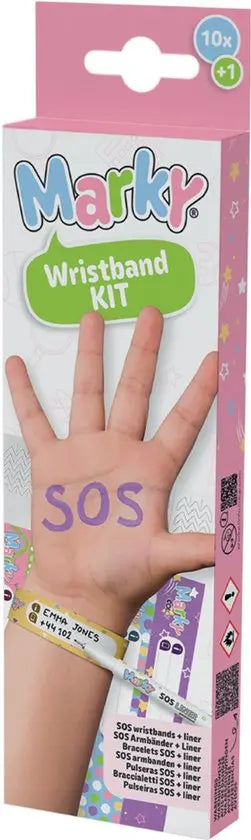 COLOP MARKY Veiligheidsarmbanden Set Van 10 Met Permanente Marker - Pink