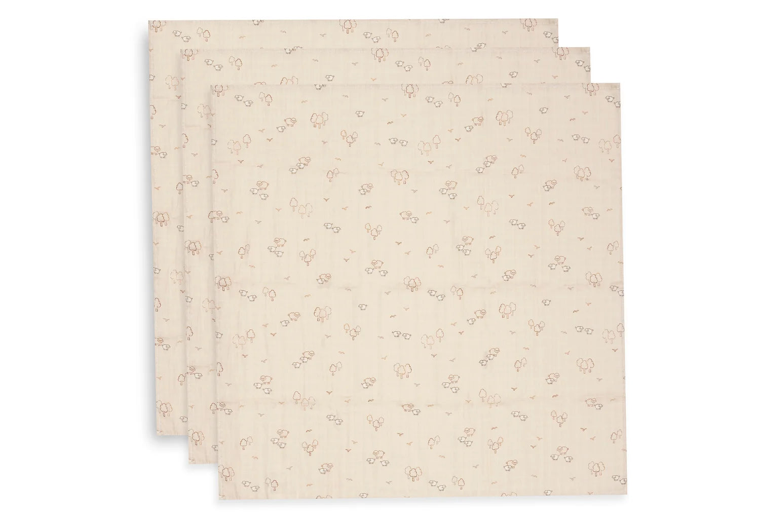 Jollein Hydrofiele Doek Mini 70x70cm 3-pack - Woolly
