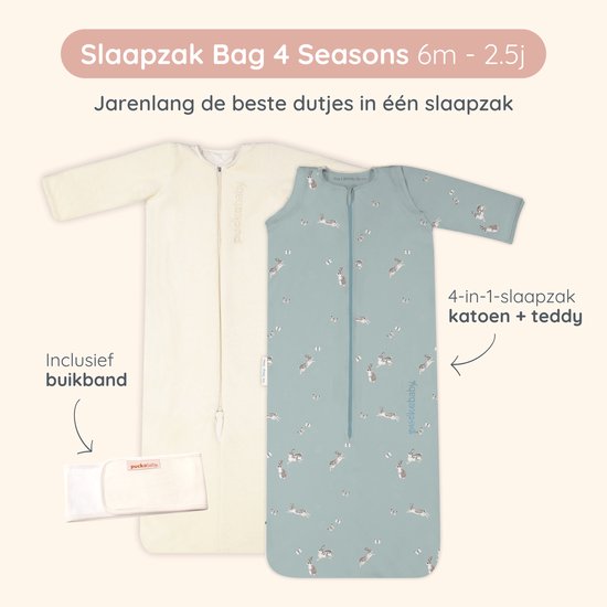 Puckababy Slaapzak Bag 4 Seizoenen (6M - 2,5j) - Bunnies