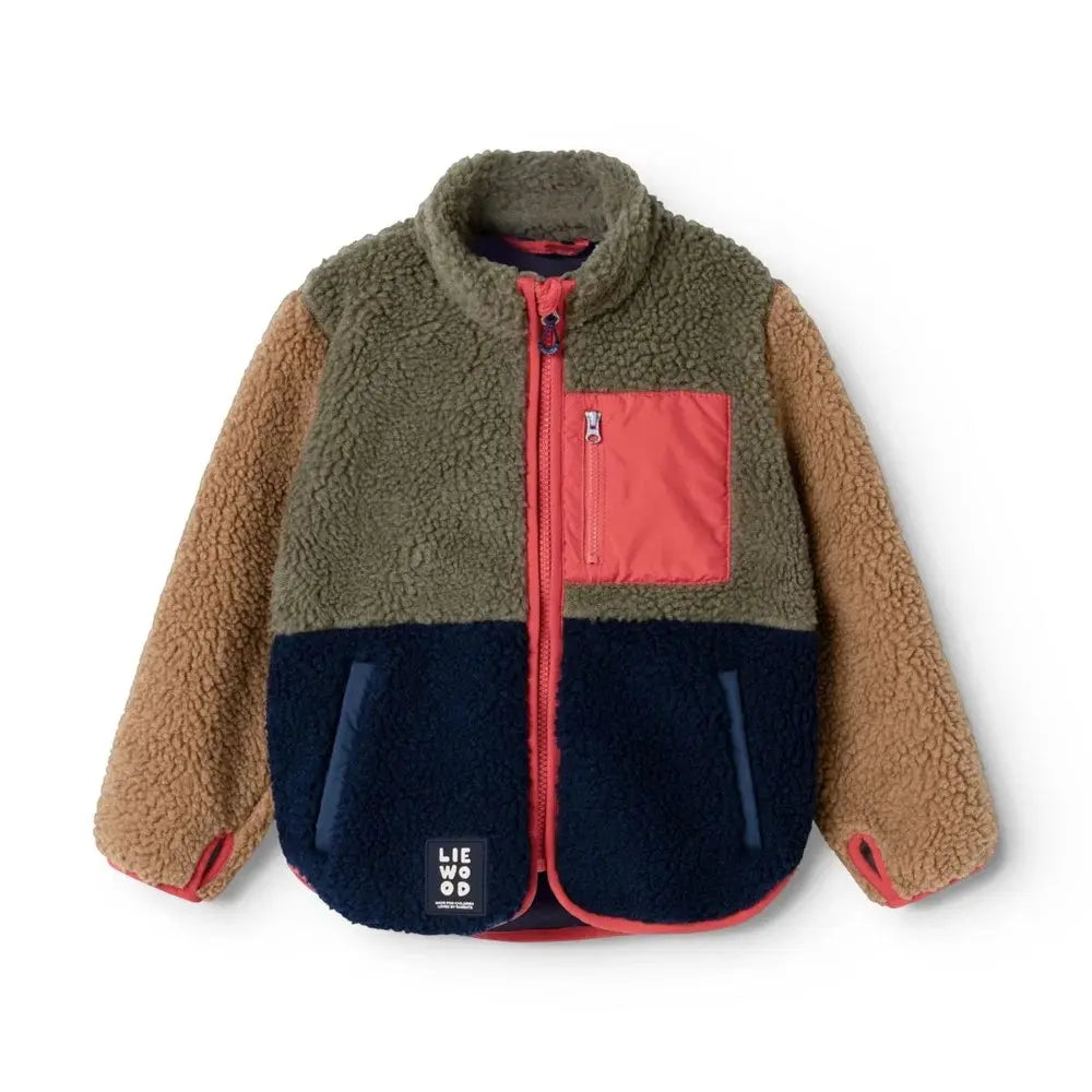 Liewood - NOLAN Fleecejas - Bruin Multicolor