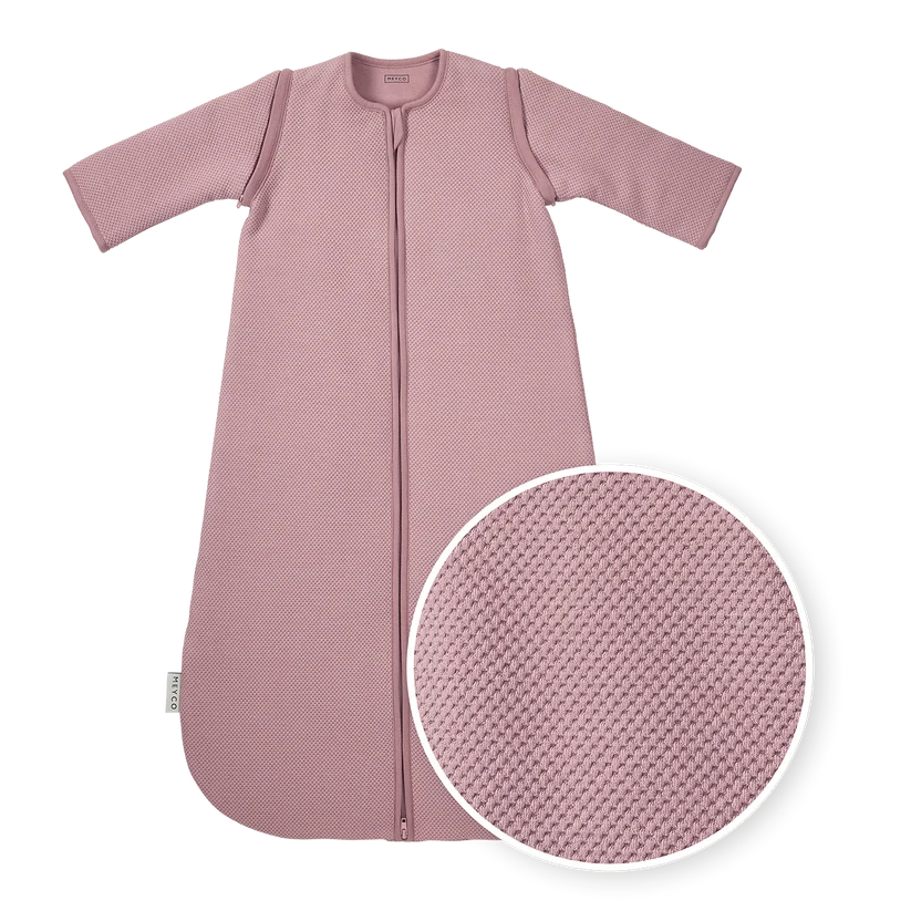 Meyco - Studio Slaapzak - Gevoerd - Afritsbare Mouw - Classic Purple Pink - 90cm