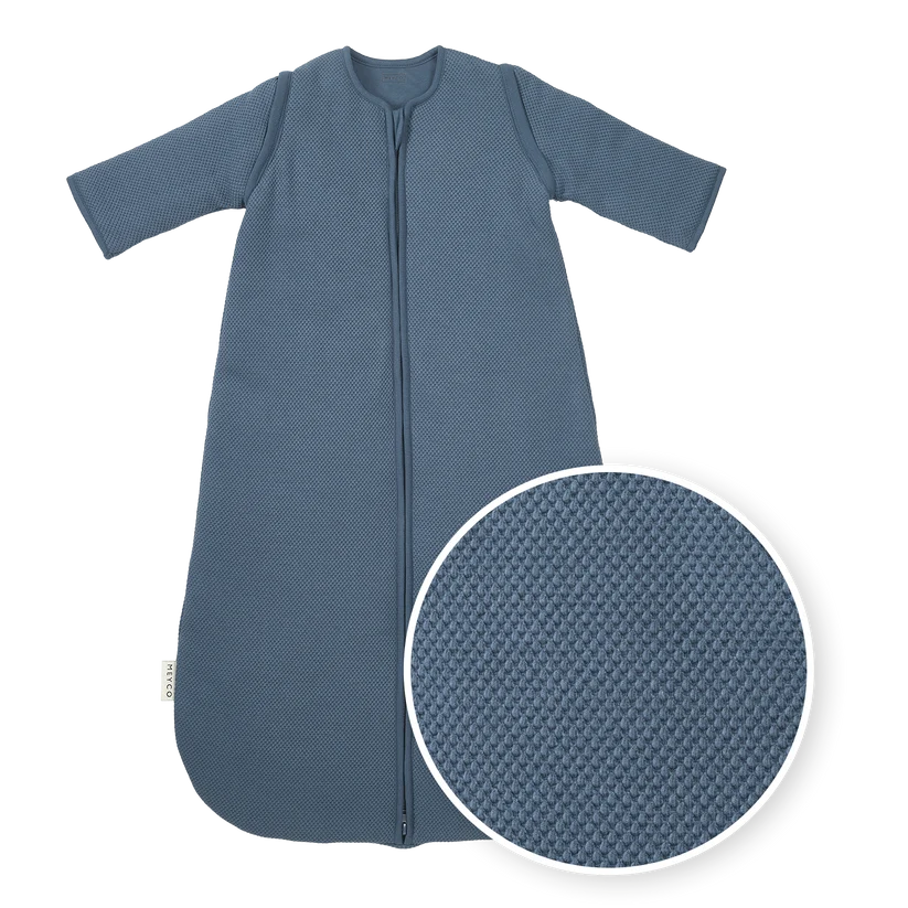 Meyco - Studio Slaapzak - Gevoerd - Afritsbare Mouw - Classic Indigo - 90cm