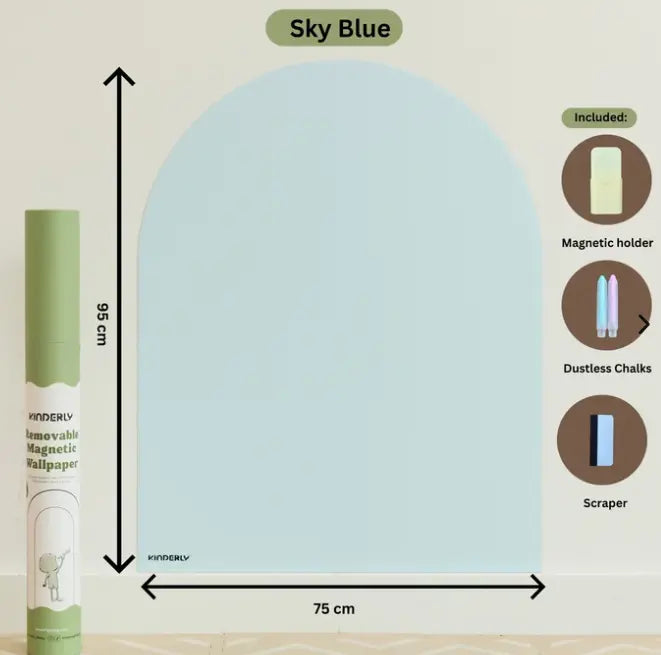 Kinderly Verwijderbaar Magnetisch Behang - Sky Blue