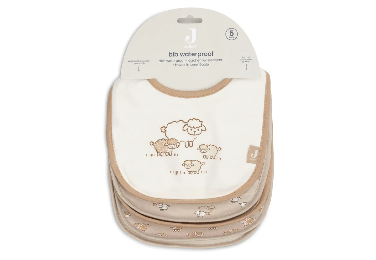 Jollein Slab Jersey Waterproof 5-pack - Woolly