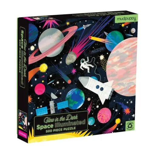 Mudpuppy Puzzel Glow-in-the-dark 500 stuks - Space