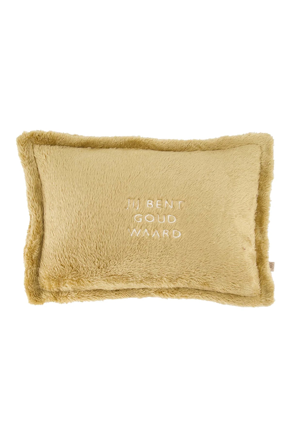 Zusss Kussen Fluffy Jij Bent Goud Waard 35x25cm - Oker