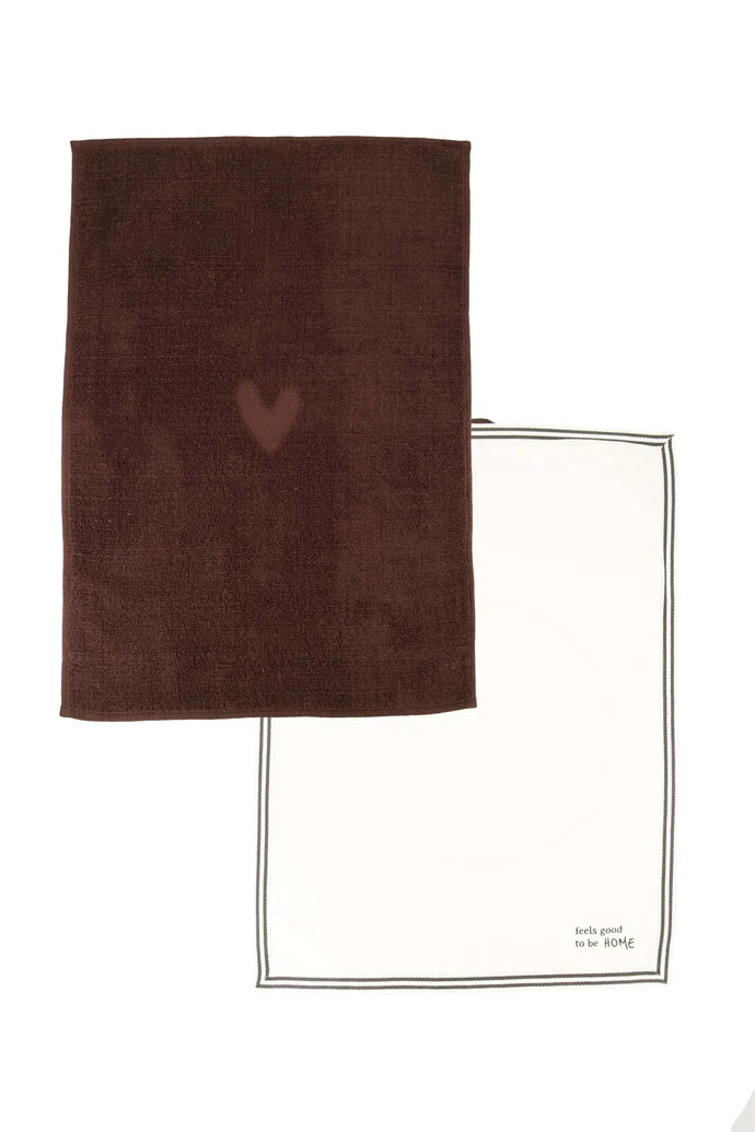 Zusss Keukenset Feels Good To Be Home 70x50cm - Sand/Dark Brown