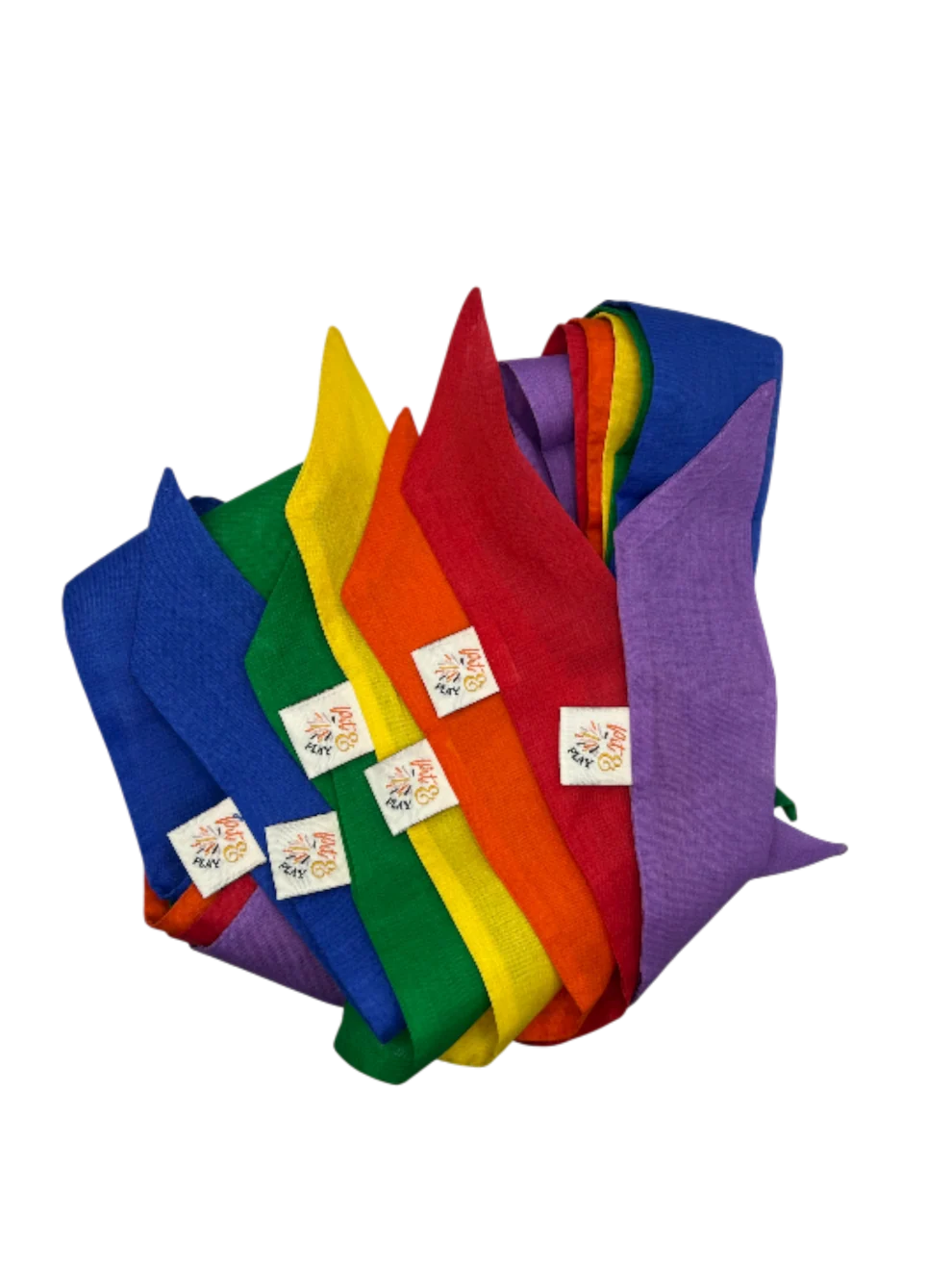 Pit&Play Speellinten Katoen 6 Stuks - Regenboog Kleuren