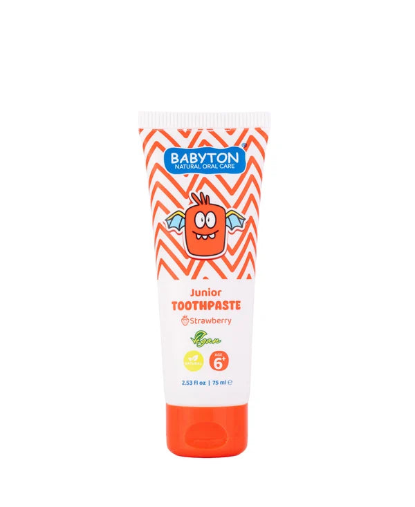 Babyton Junior Tandpasta Met Fluoride 6+ (75ml) - Aardbei