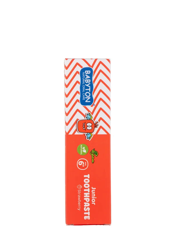 Babyton Junior Tandpasta Met Fluoride 6+ (75ml) - Aardbei