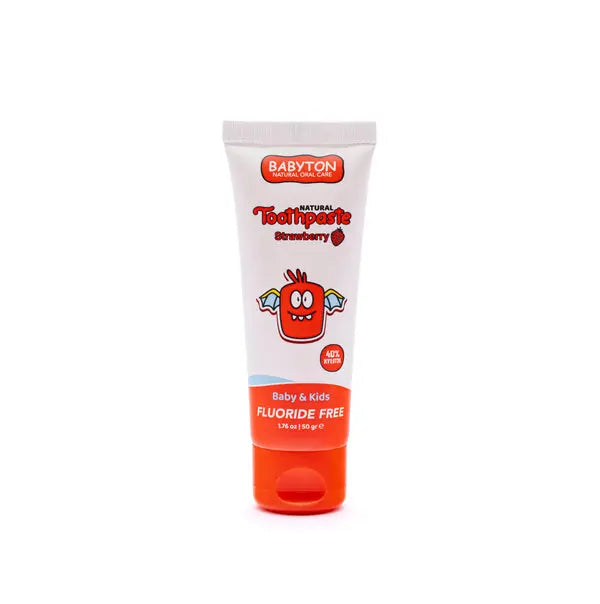 Babyton Tandpasta Baby & Kind Fluoridevrij (50g) - Aardbei