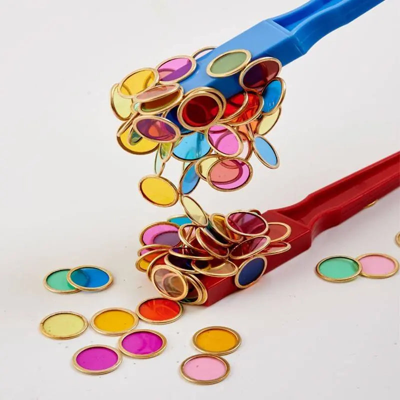 Set Van 2 Magnetische Toverstokken En 100 Gekleurde Muntjes