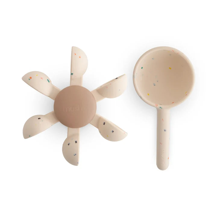 Mushie Badwaterspeeltje Met Waterrad - Vanilla Confetti