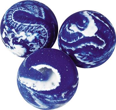 Stuiterbal ⌀35mm Glow In The Dark 1st. - Blauw