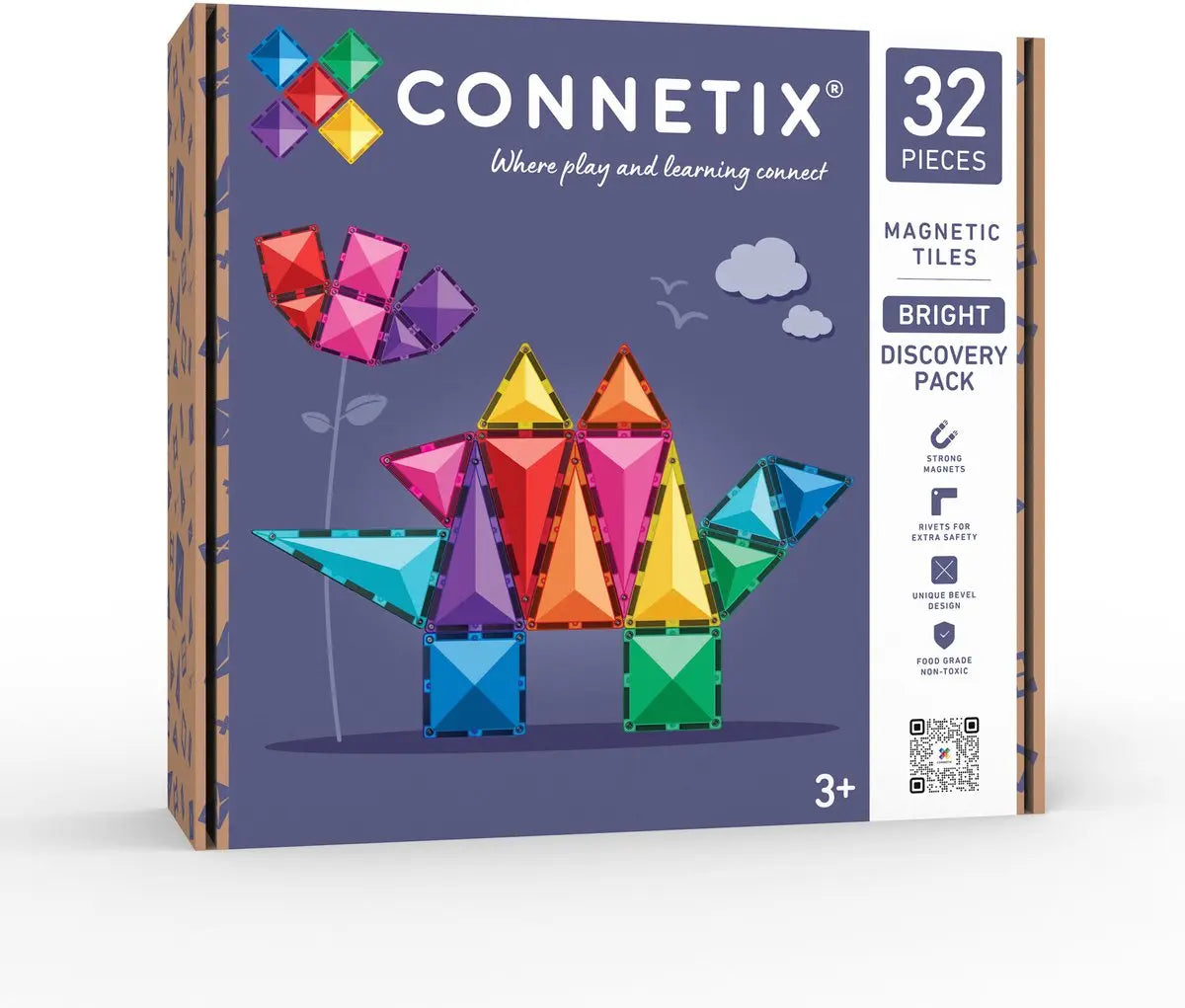 Connetix Magnetisch Tegels Ontdekkingspakket 32 Stuks - Bright