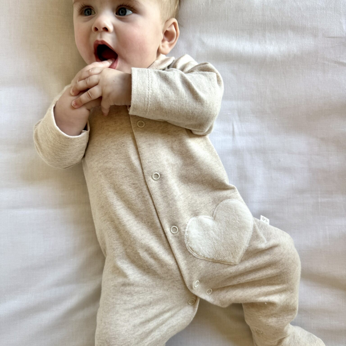 Living Nature - Babypakje Aline - Ecru Hartje