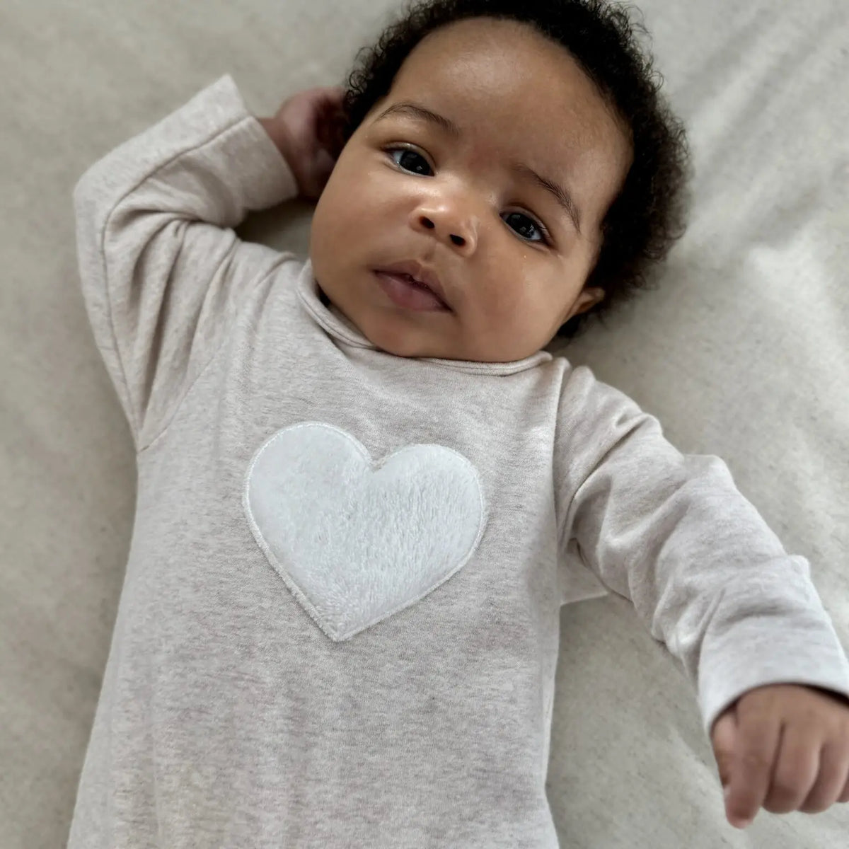 Living Nature - Babypakje Astrid - Ecru Hartje