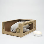 Moonie Knuffel - The Humming Seal Organic 2.0 - Grey Natur | Witte Ruis Zeehond Met Lichtje
