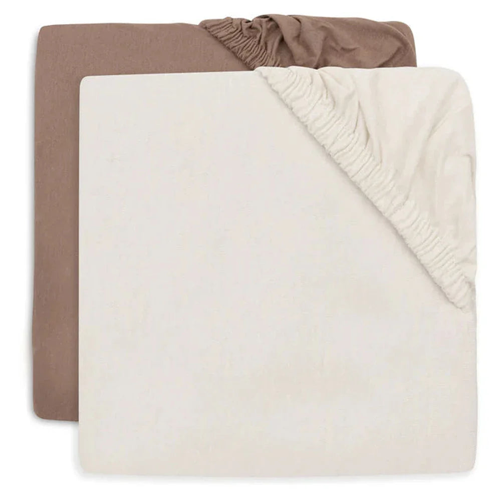 Jollein - Hoeslaken Jersey 60x120cm - 2pack - Milky Coffee/Ivory