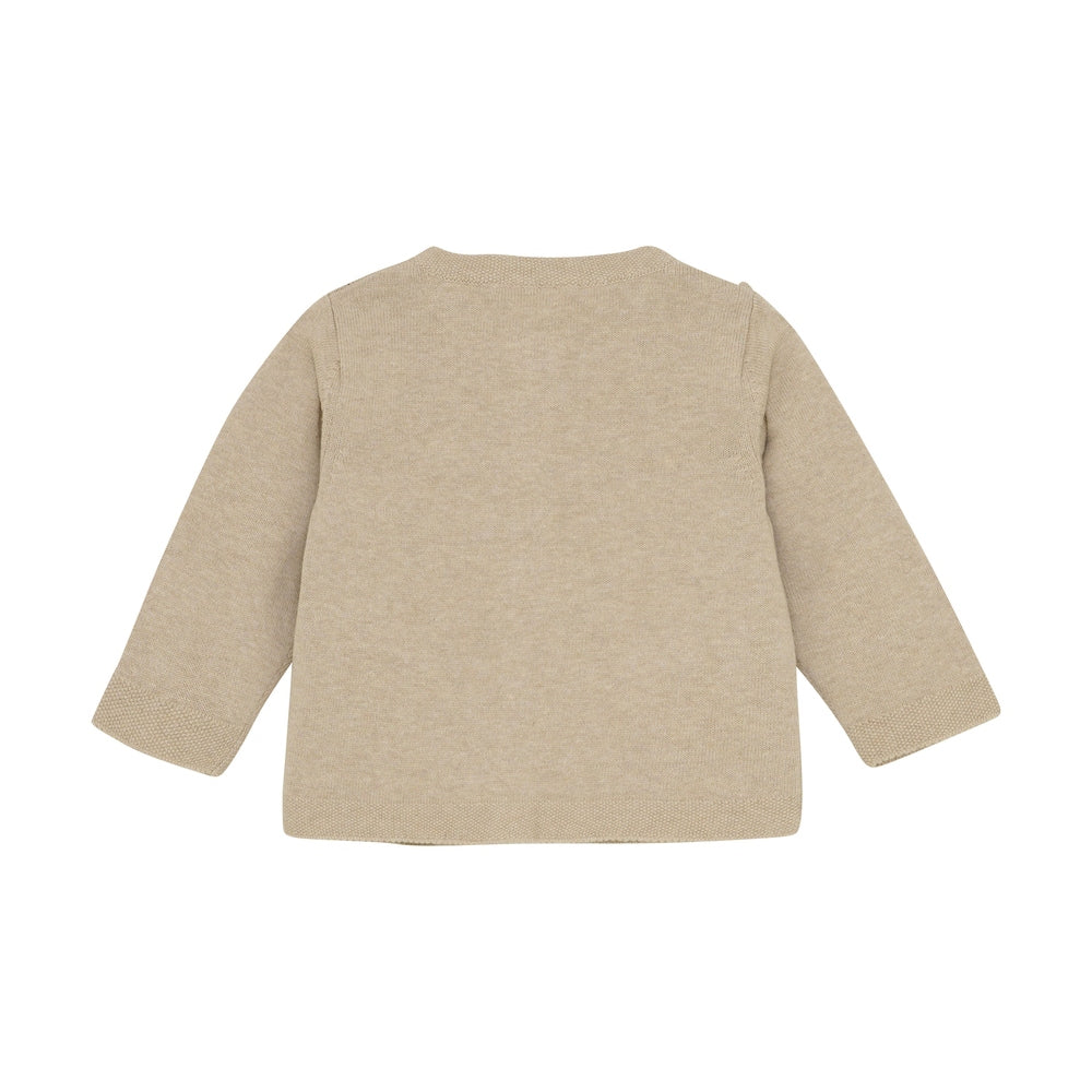 Minymo Gebreid Vestje Met Borduursel - Bloemen