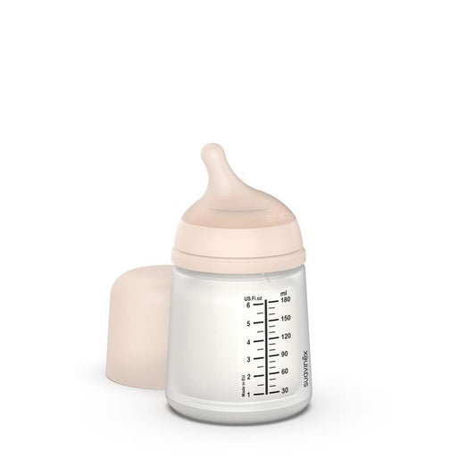Suavinex - Anti-Koliek Zero.Zero Zuigfles - Langzaam Stromend S - 180ml - +0m - Sand