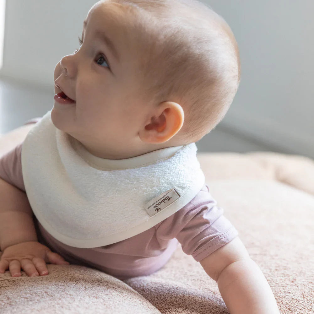 Timboo Bandana Slabbetje Dubbele Laag - Daisy White