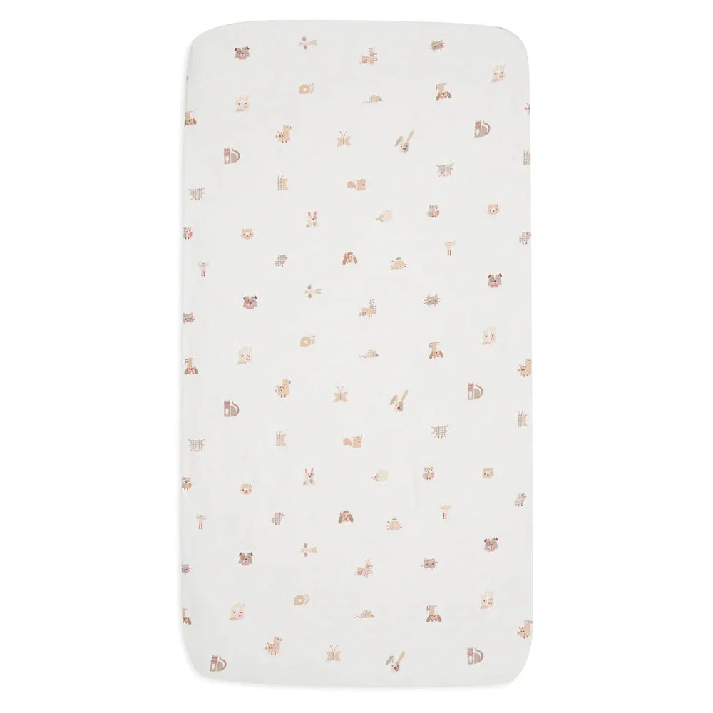 Jollein - Hoeslaken Jersey 70/75x140/150cm - Animal Friends