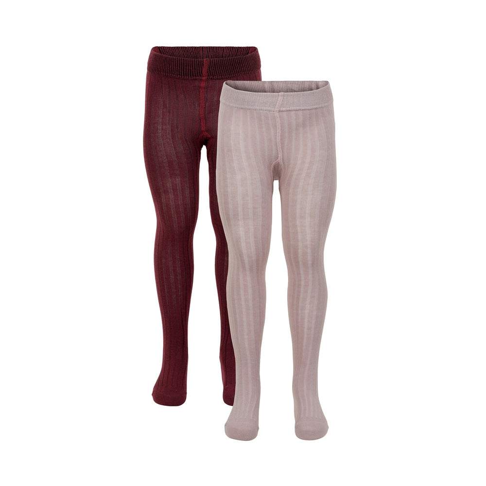 Minymo 2-pack Kousenbroek Voor Kinderen - Rose Smoke