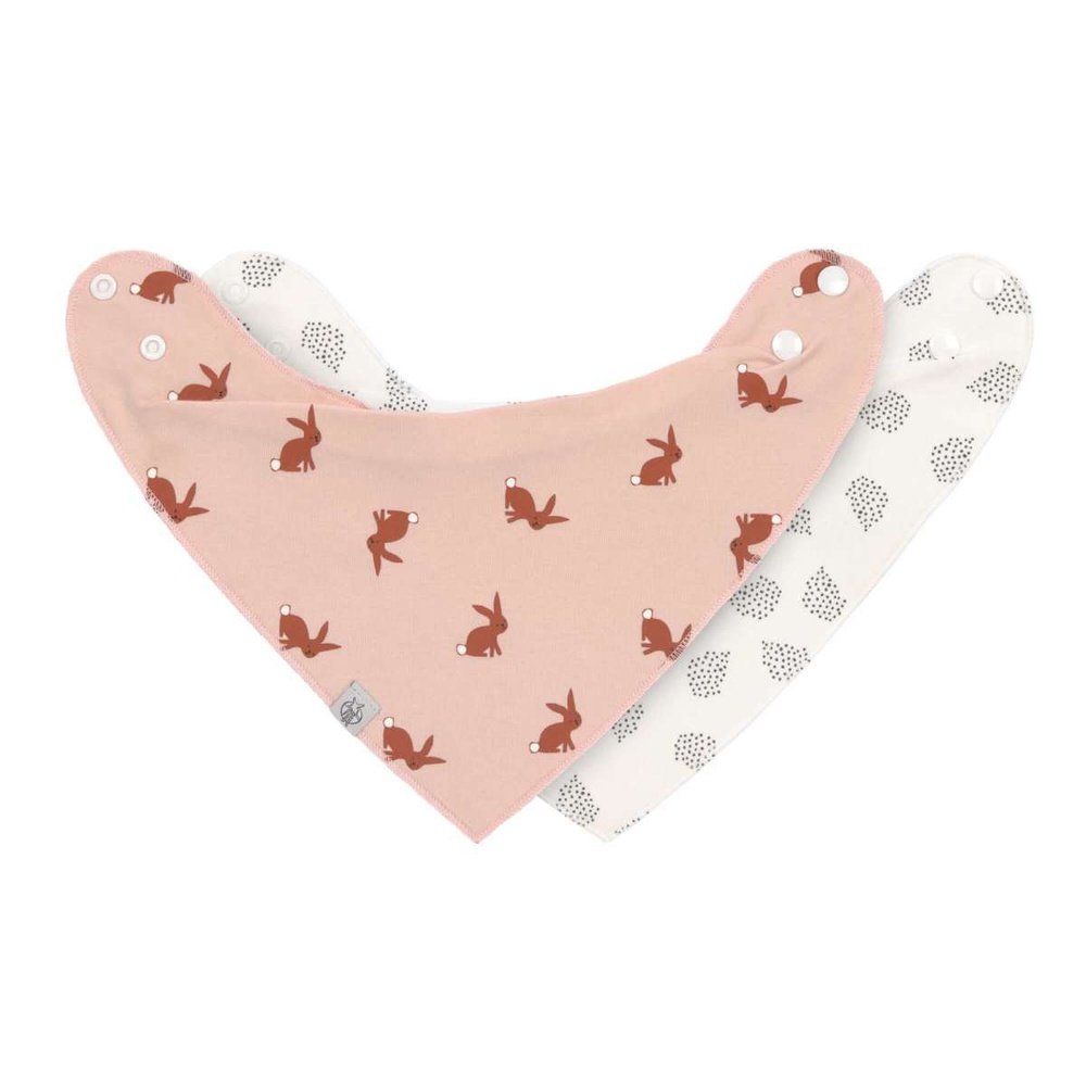 Lässig Baby Driehoek Sjaal/Bandanaslabbetje (2 St.)-  Little Forest Bunny