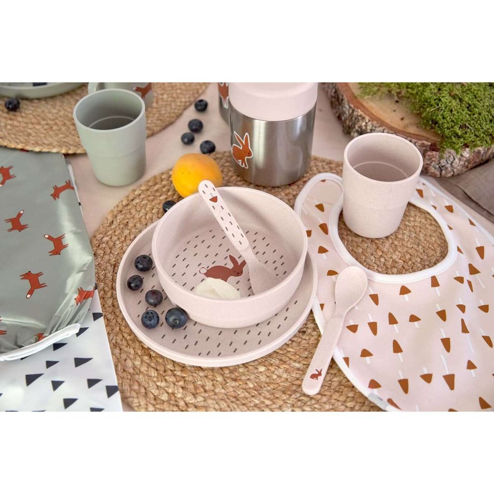 Lässig Kinderservies Set (Bord-Kom-Beker-Lepel) - Little Forest Bunny
