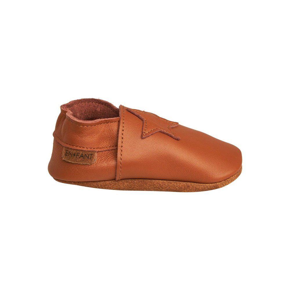 En Fant Lederen Babyschoentjes - Cognac Ster