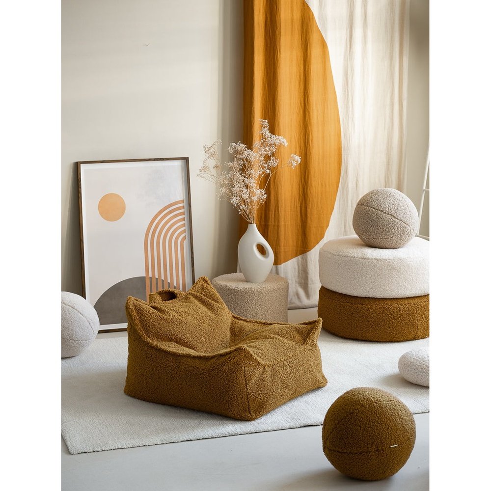 Wigiwama Ronde Poef - Maple Ottoman