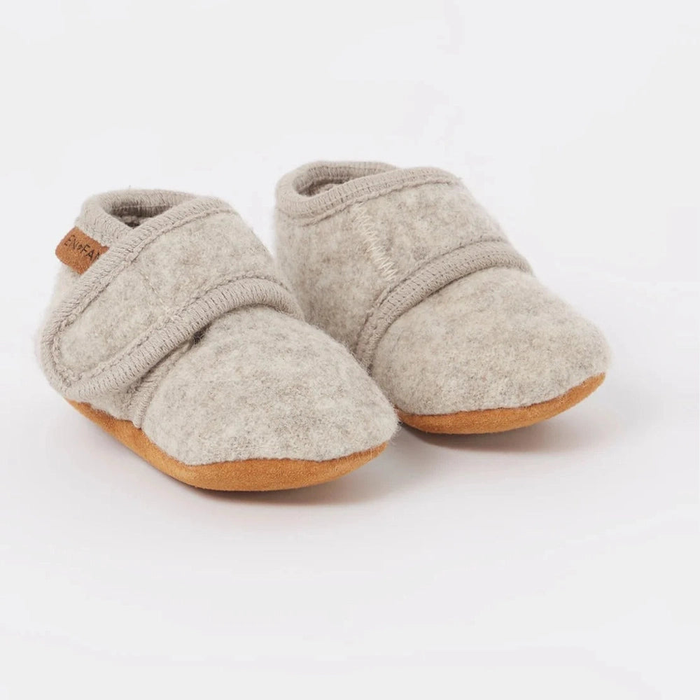 En Fant Wollen Babyslofjes / Kinderslofjes - Sand Melange