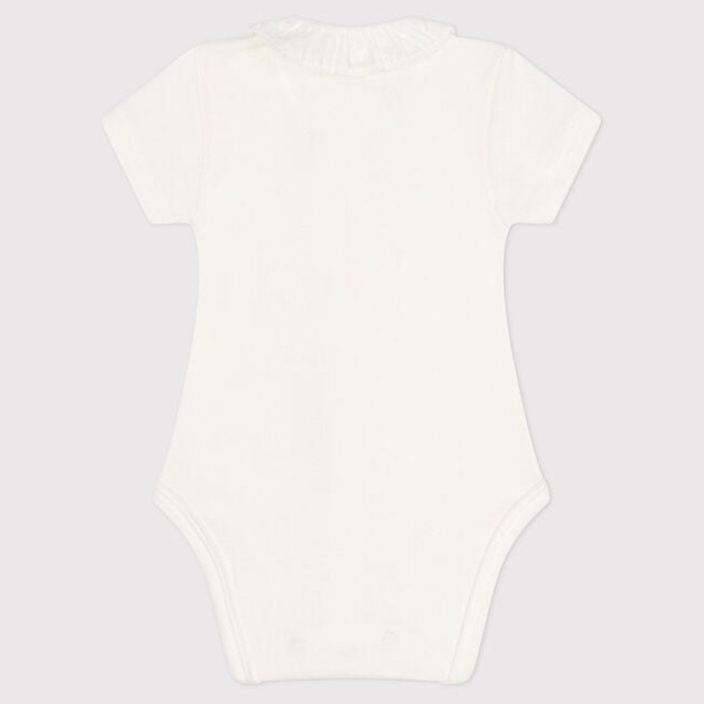 Petit Bateau Babybody Met Korte Mouwen En Meisjeskraag