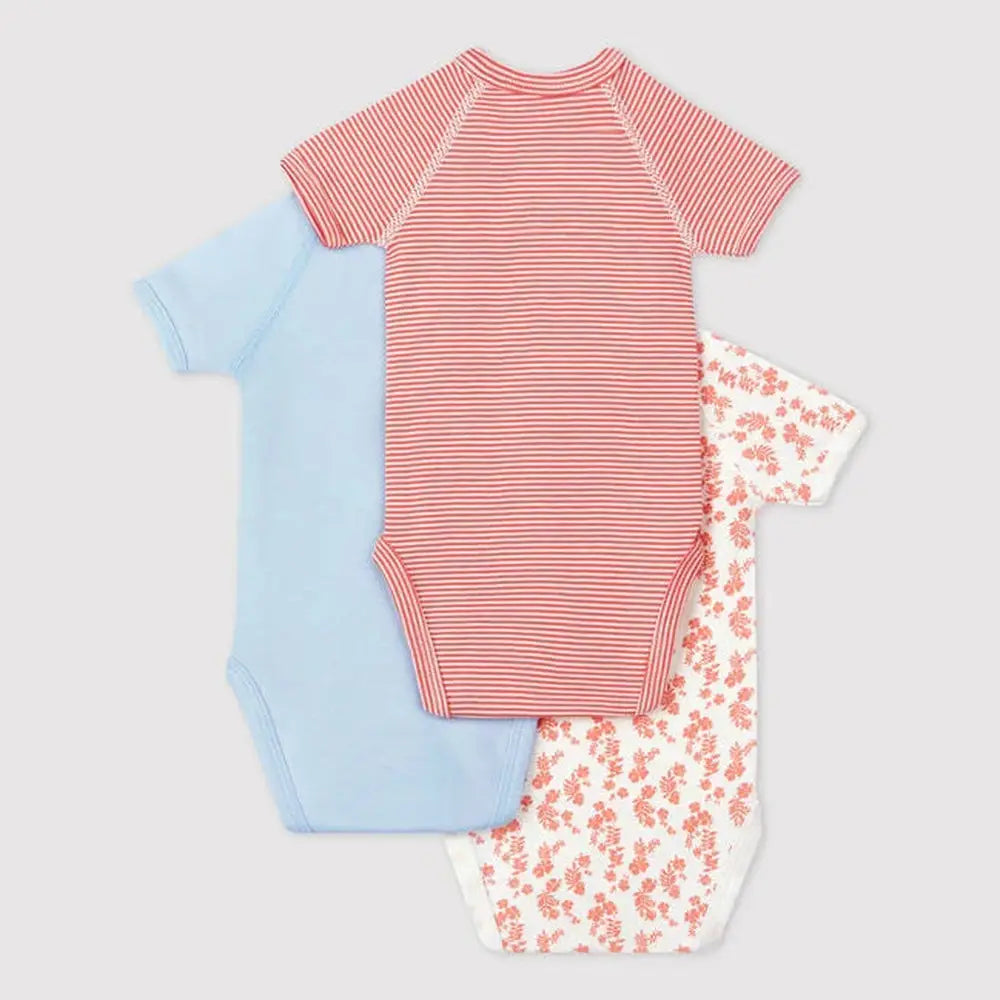 Petit Bateau 3 overslagbody’s Korte Mouwen In 100% Bio-Katoen